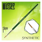 Pincel Sintetico / Synthetic Brush size #1 - GREEN SERIE