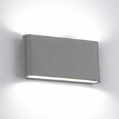 ELMARK LED stenska svetilka 2x6W 4000K IP65 siva