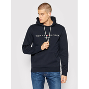 Tommy Hilfiger Puloverji TOMMY LOGO HOODY Modra
