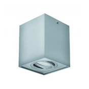 Ideus Kvadratna srebrna stropna svetilka 35W HARY D GU10 03715