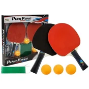 slomart LEAN TOYS komplet za namizni tenis: 2 loparja, 3 žogice, mrežica