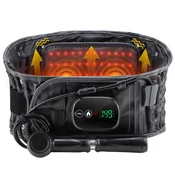 INF Napihljiv ogrevan masažni ledveni pas z multi-airbag trakcionom Black, (5000282985)