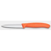 Victorinox nož 6.7639.C1 za zelenjavo, nazobčan, 8 cm, oranžen