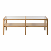 Steklena mizica v naravni barvi 60x120 cm Elba – Unique Furniture