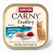 slomart ANIMONDA Carny Country Piščanec, puran + postrv - mokra hrana za mačke - 100 g
