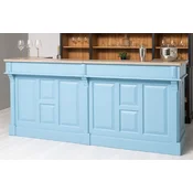 Casa Padrino country style bar counter light blue/beige 240 cm - Country style bar furniture