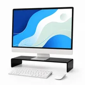 Northix Akrilni podstavek za monitor - črn, 50 x 20 x 10 cm