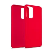shumee Silikonski ovitek Beline za Samsung Galaxy S21 Ultra, rdeč