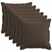 Vidaxl Prevleka za blazino 6 kos HOUTEN Taupe 35 x 35 cm Lažni lanu