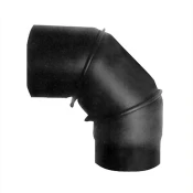 Dimno koleno vrtljivo 130mm/90deg. t.1,5mm BLACK