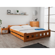 Postelja Naomi povišana 140 x 200 cm jelša Posteljno dno: Z letvenim dnom, Vzmetnica: Vzmetnica Somnia 17 cm