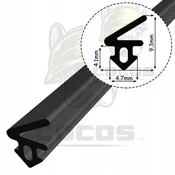 shumee PVC tesnilo za okna S-1125 panorama črno 1m