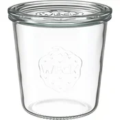 Weck Kozarec za vlaganje s steklenim pokrovom 500 ml, komplet 4 kosov, stožčast