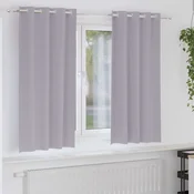 Zavjese za blackout s prstenovima 2 pcs Metalna Siva