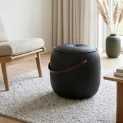 Hanah Home puf Odin, 38 cm, crni