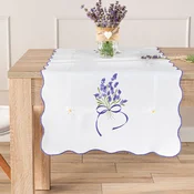 shumee Lavender Glade - Namizni prt z vezenjem - 38x160 cm - Bel