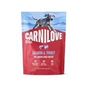Carnilove Dog Active Junior Large, briketi - losos in puran 4 kg