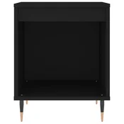Vidaxl Nočna omarica črna 40x35x50 cm inženirski les