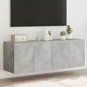 Zidni TV ormarići s LED svjetlima 2 kom boja betona 60x35x41 cm
