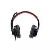 Hama HS-USB400 slušalke z mikrofonom USB stereo, vrvične over ear črna, rdeča