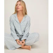 Hunkemöller Majica za spanje bež/svetlo modra/bela