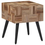 Vidaxl Stranska mizica 40x40x45 cm trdna predelana tikovina
