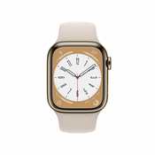 Apple Watch Series 8 OLED 41 mm Digitalno 352 x 430 pikseli Ekran osjetljiv na dodir 4G Zlatno Wi-Fi GPS