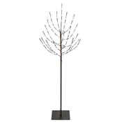 Vidaxl LED božično drevesce Črna 150 cm Jeklo 140 LED