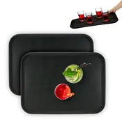 Northix Set 2 servirnih pladnjev 56x41 cm nedrseča površina