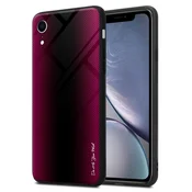 Cadorabo CADORABO Ohišje, združljiv z Apple - Stripe Optics v Crimson Pink - Zaščitni pokrov iz silikona TPU in hrbta iz kaljenega stekla, (20574406)