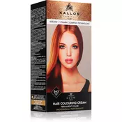 Kallos Glow Lasting Cream Colour permanentna barva za lase odtenek Corall Red 60 ml