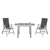 Gardenson Set Za Balkon Carrara, 3-Delno, Črna