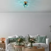Opviq Zidna lampa Benek-15-14382, 15x15x18cm, IP20, Zlatna boje