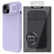 Nillkin Silikonski ovitek Nillkin CamShield Silky za iPhone 14 Plus s pokrovom kamere vijoličen