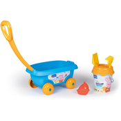 Vozík na ťahanie Peppa Pig Garnished Beach Cart Smoby s vedro setom od 18 mes SM867021