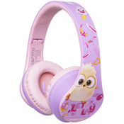 Dječje slušalice PowerLocus - P2 Kids Angry Birds, bežične, roza/ljubičaste