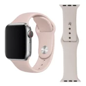 Silikonski pašček za Apple Watch 42 44 45 49 mm, kremne barve