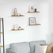 Polica na zidu Zidne 4 pcs Bež 40 x 9 x 3 cm Konstruirano drvo