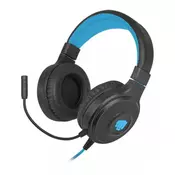 Igralske slušalke Fury Warhawk RGB z mikrofonom, črno/modre
