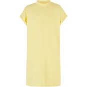 Turtle Extended Shoulder Dress for Girls - Yellow