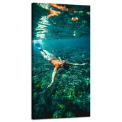 shumee Platno s tiskom Ljudje Potapljanje v oceanu 40x80 cm