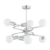 Lestenec na drogu DISCO 6xE27/60W/230V sijajni krom