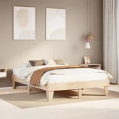 shumee vidaXL Posteljni okvir brez vzmetnice 150x200 cm masiven borov les