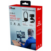 Spletni komplet Kamera in slušalke Trust Doba HD Video Webcam 720p in slušalke z mikrofon