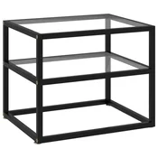 Vidaxl Konzolna mizica 50x40x40 cm kaljeno steklo