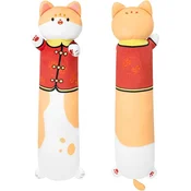 shumee Plišasta blazina v obliki mačke, 50 cm, oranžna, odlično darilo