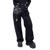 Ženske hlače - baggy HEARTLESS - WIDOW MAKER - BLACK - P-WIDMA-B