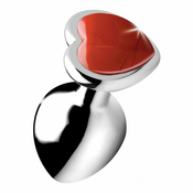Gemstones – Medium Anal Plug Heart - Rdeča