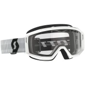 SCOTT Primal Enduro motocross naocale bijele boje s prozirnim pleksiglasom