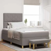 vidaXL vidaXL Postelja z vzmetnico z vzmetnico Taupe 120 x 190 cm blago, (5000125817)